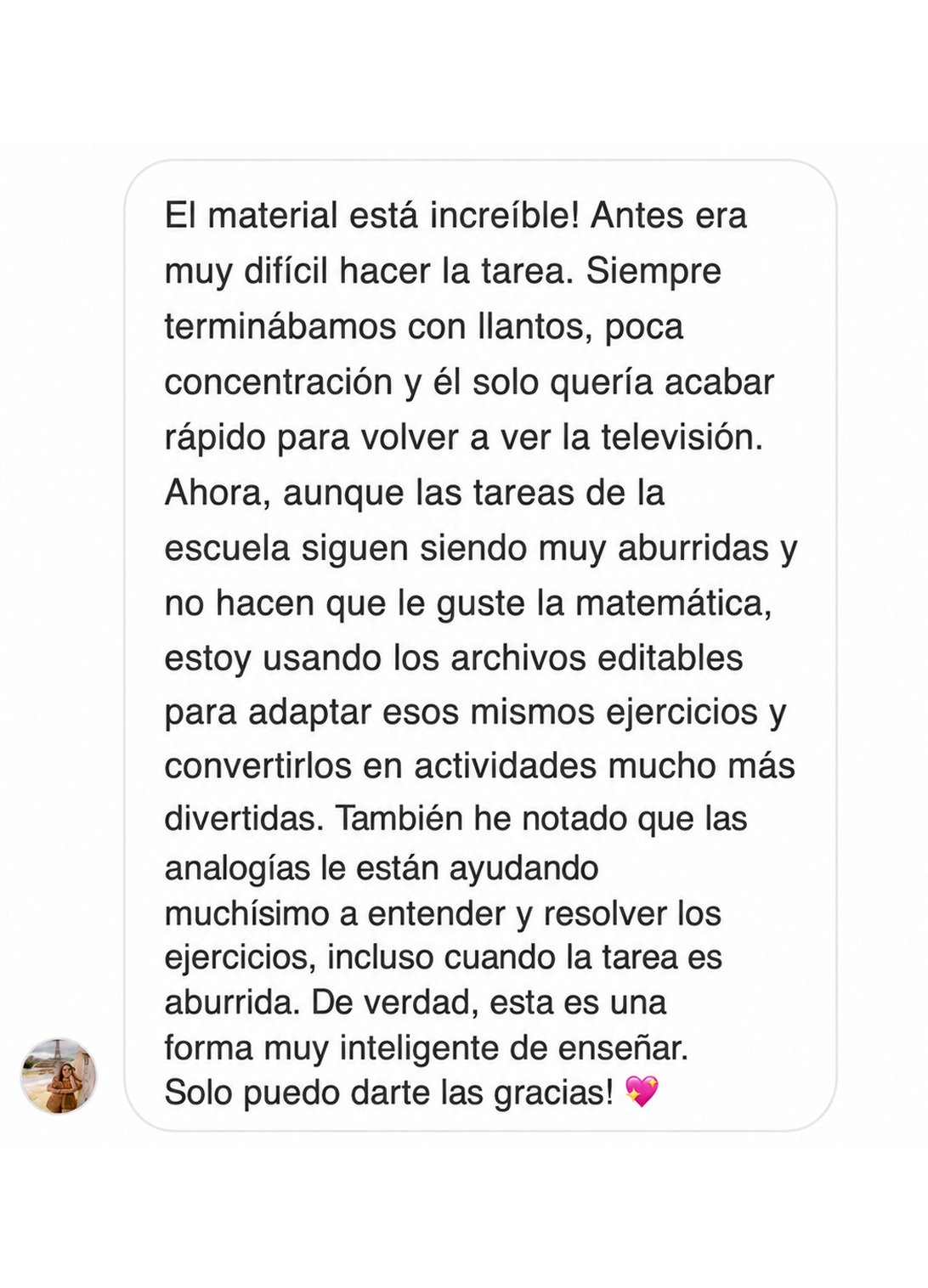 Testimonio de una mamá