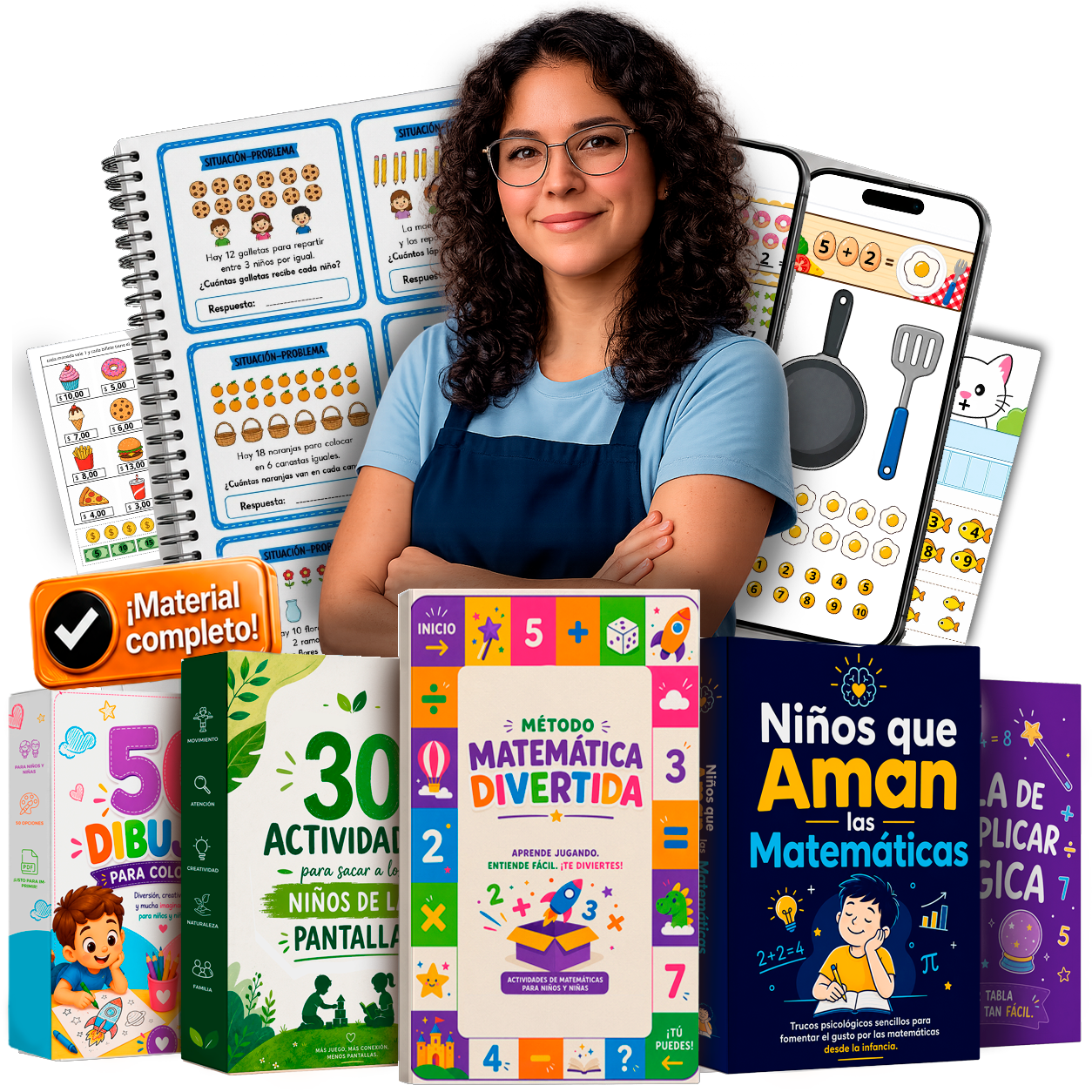 Material de matemática divertida para niños